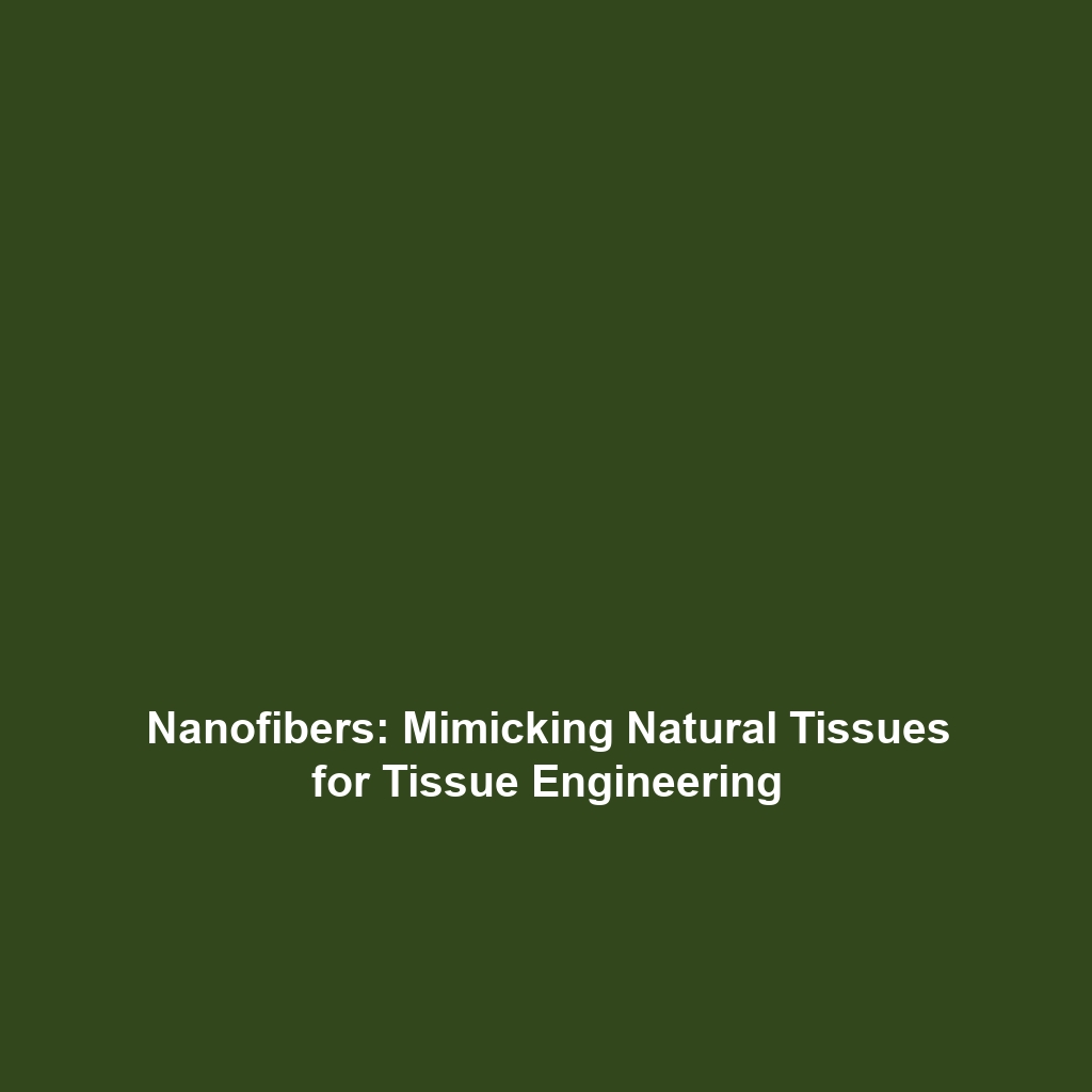 Nanofibers: Mimicking Natural Tissues for Tissue Engineering