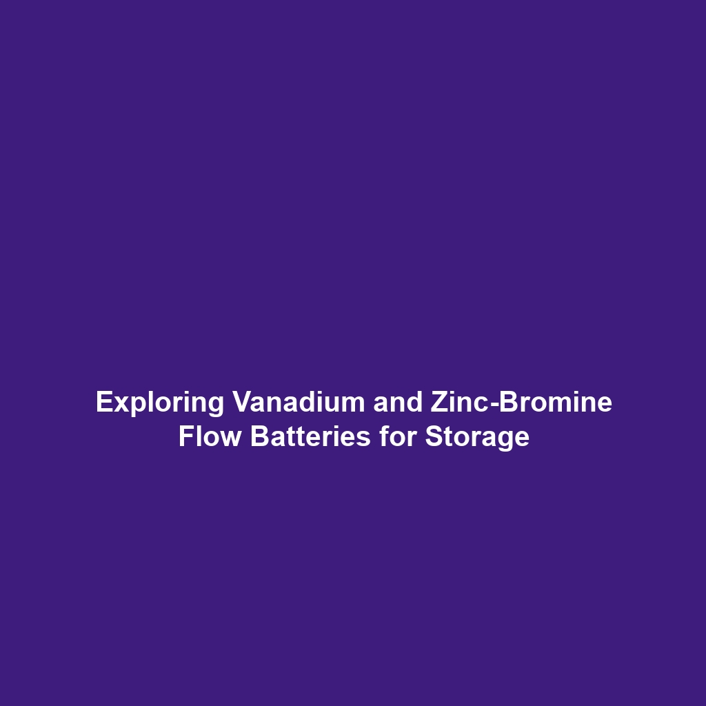 Exploring Vanadium and Zinc-Bromine Flow Batteries for Storage