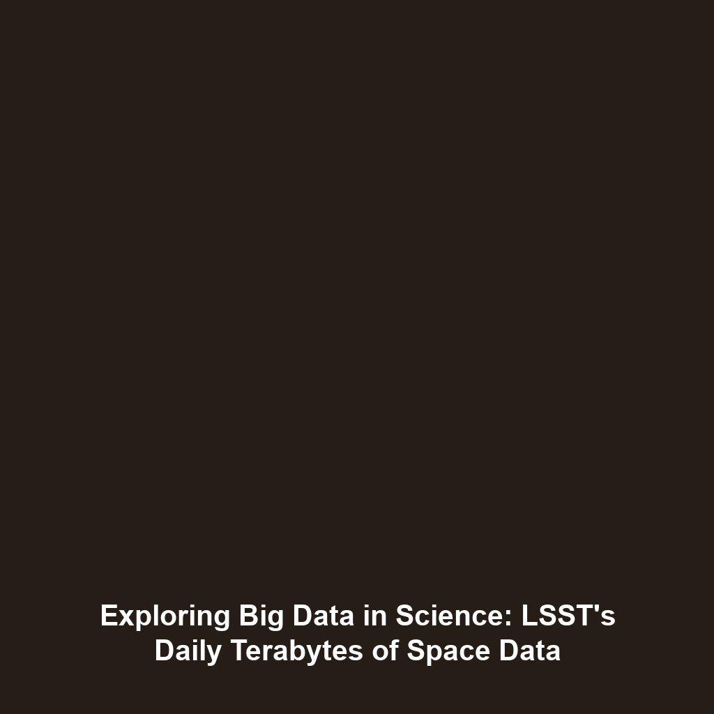 Exploring Big Data in Science: LSST’s Daily Terabytes of Space Data