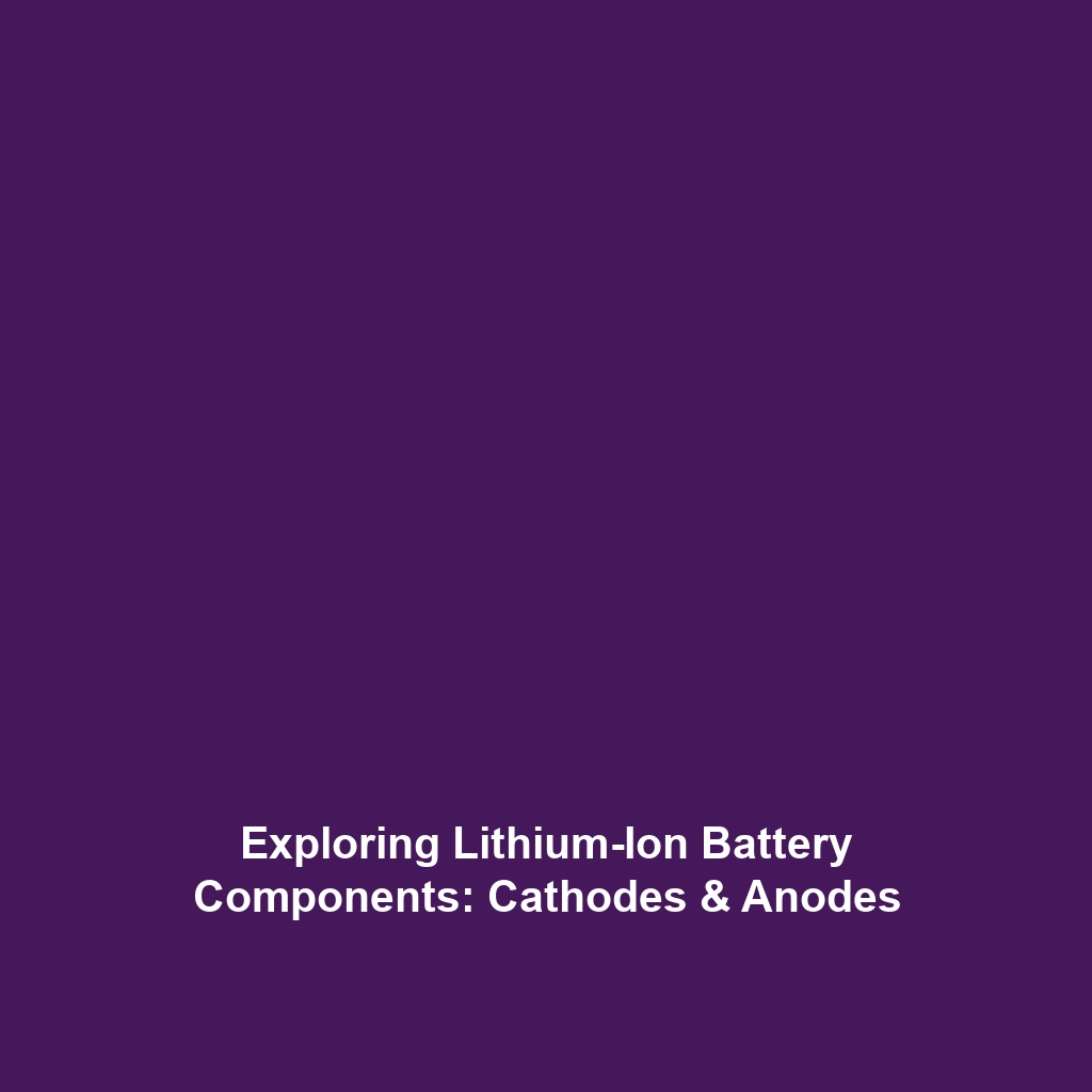 Exploring Lithium-Ion Battery Components: Cathodes & Anodes