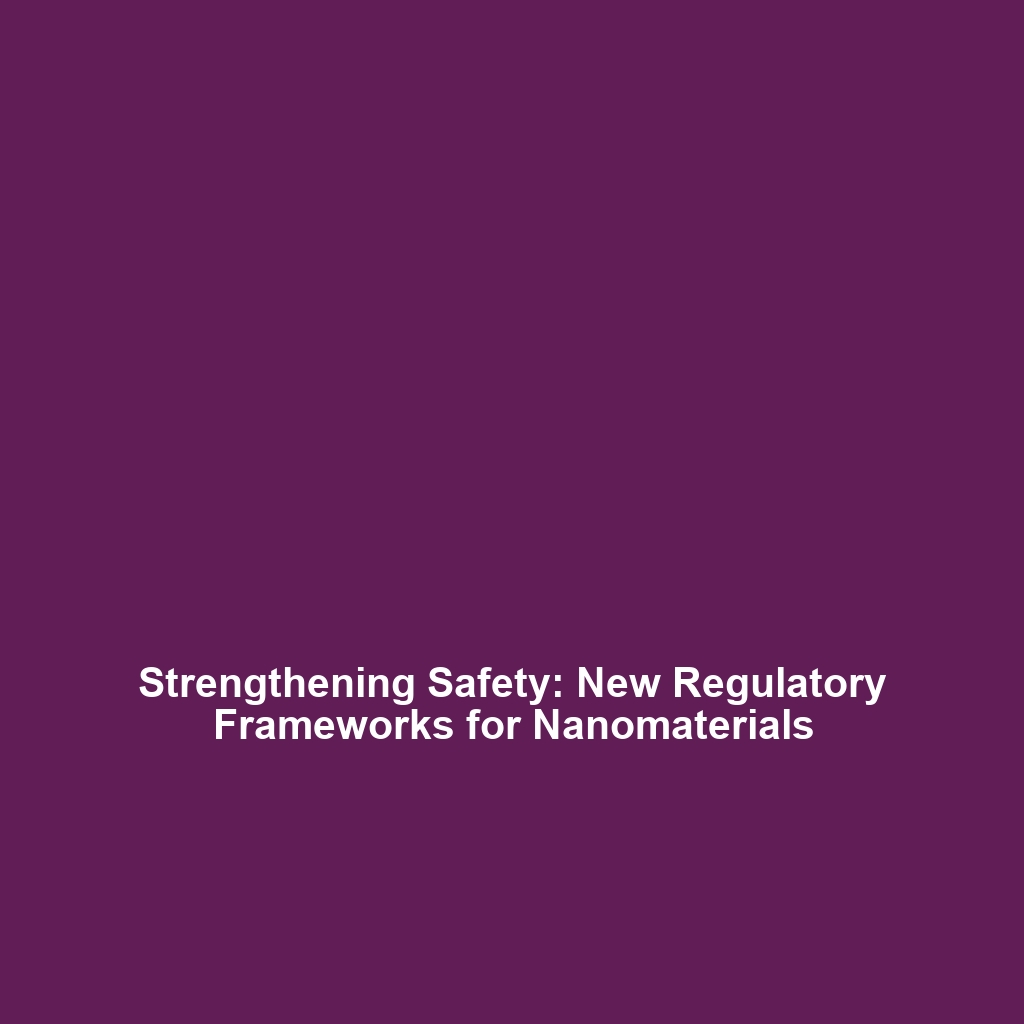 Regulatory & Ethical Challenges in Advanced Nanomaterials Safety