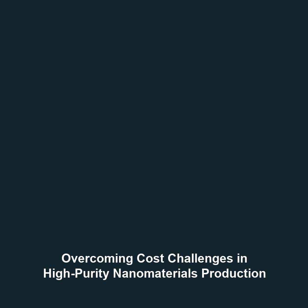 Overcoming Cost Challenges in High-Purity Nanomaterials Production