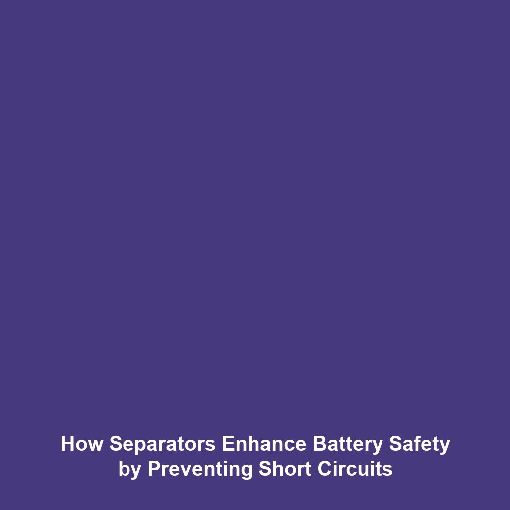 How Separators Enhance Battery Safety by Preventing Short Circuits