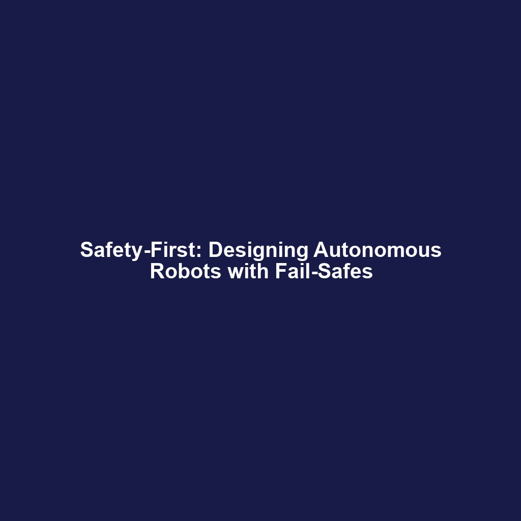 Safety-First: Designing Autonomous Robots with Fail-Safes