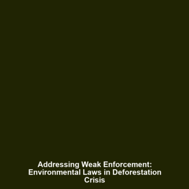 Addressing Weak Enforcement: Environmental Laws in Deforestation Crisis