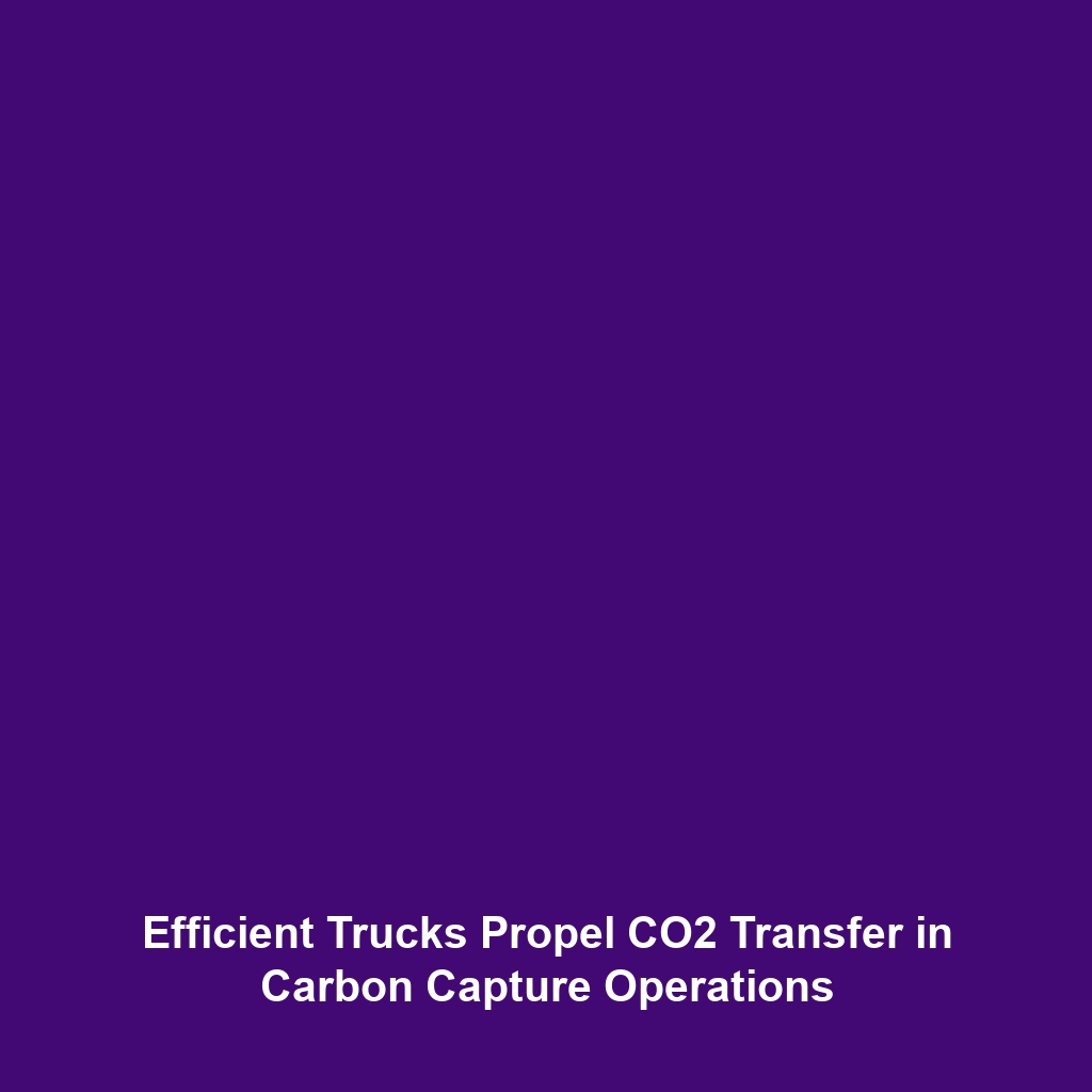 Efficient Trucks Propel CO2 Transfer in Carbon Capture Operations