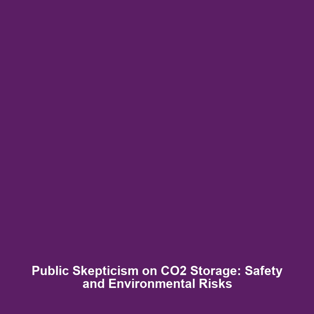 Public Skepticism on CO2 Storage: Safety and Environmental Risks