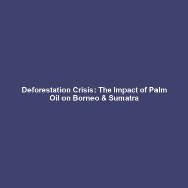 Deforestation Crisis: The Impact of Palm Oil on Borneo & Sumatra