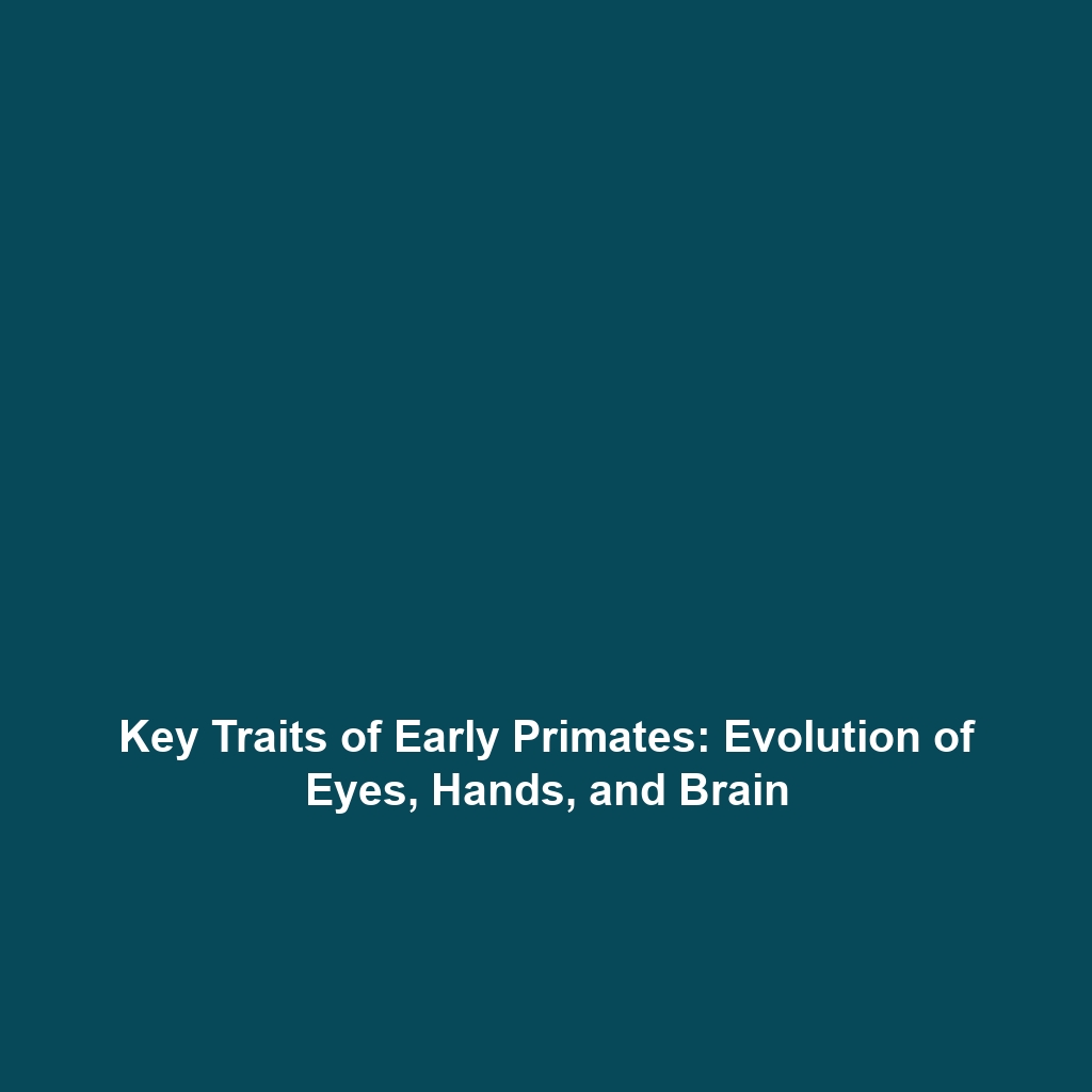 Key Traits of Early Primates: Evolution of Eyes, Hands, and Brain