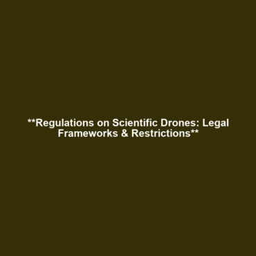 **Regulations on Scientific Drones: Legal Frameworks & Restrictions**