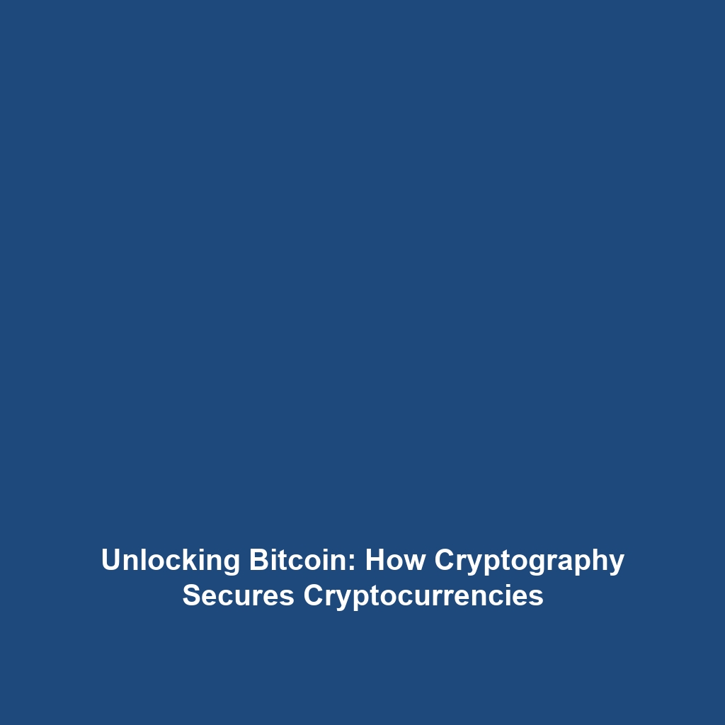 Unlocking Bitcoin: How Cryptography Secures Cryptocurrencies