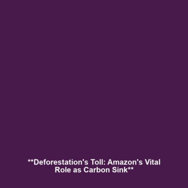 **Deforestation’s Toll: Amazon’s Vital Role as Carbon Sink**