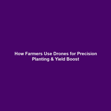 How Farmers Use Drones for Precision Planting & Yield Boost