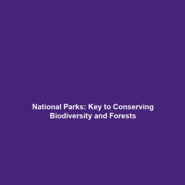 National Parks: Key to Conserving Biodiversity and Forests