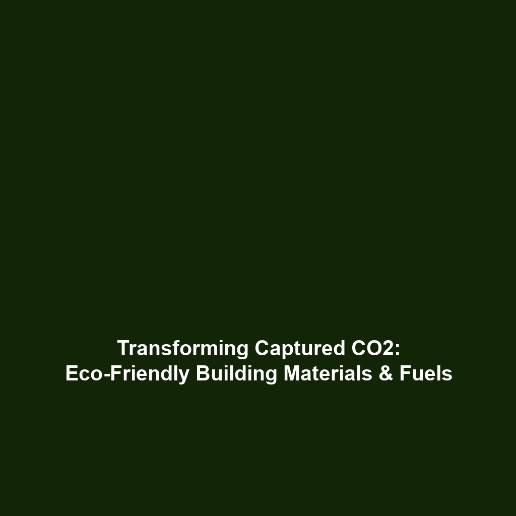 Transforming Captured CO2: Eco-Friendly Building Materials & Fuels