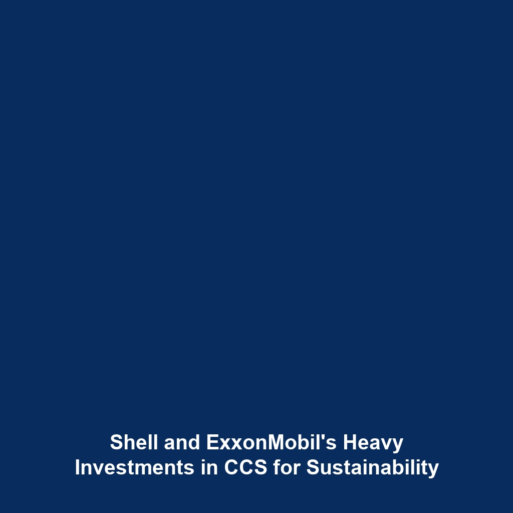 Shell and ExxonMobil’s Heavy Investments in CCS for Sustainability