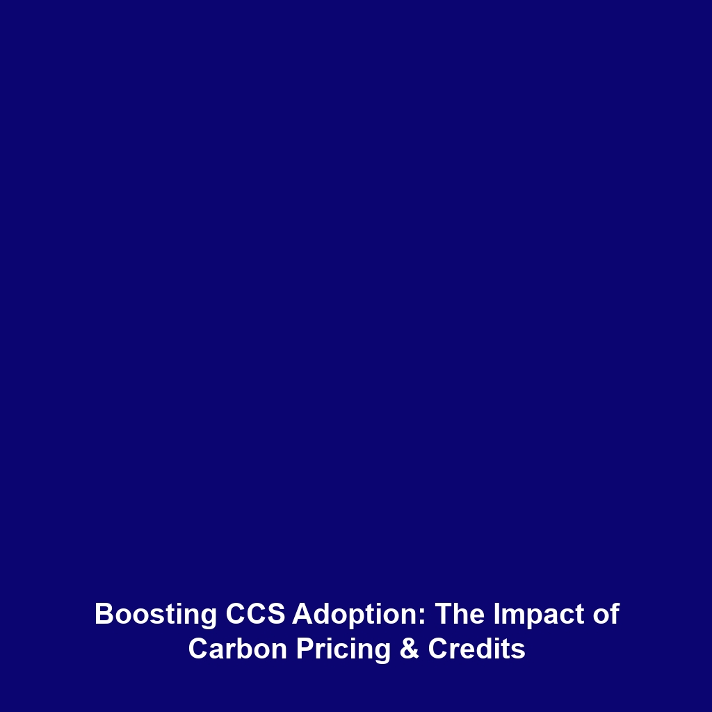 Boosting CCS Adoption: The Impact of Carbon Pricing & Credits