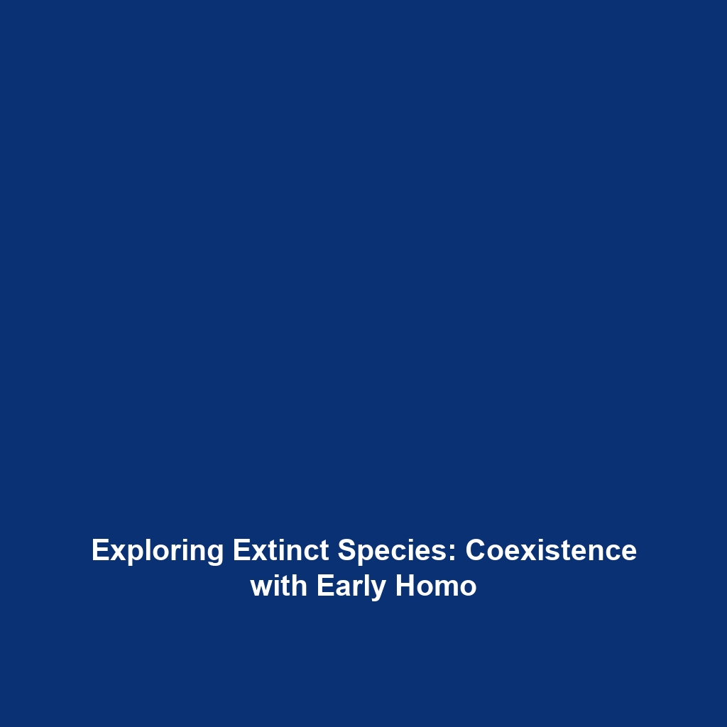 Exploring Extinct Species: Coexistence with Early Homo