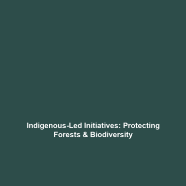 Indigenous-Led Initiatives: Protecting Forests & Biodiversity