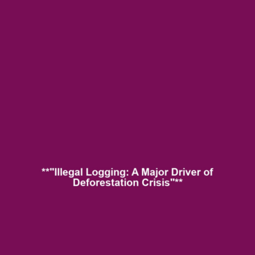 **”Illegal Logging: A Major Driver of Deforestation Crisis”**