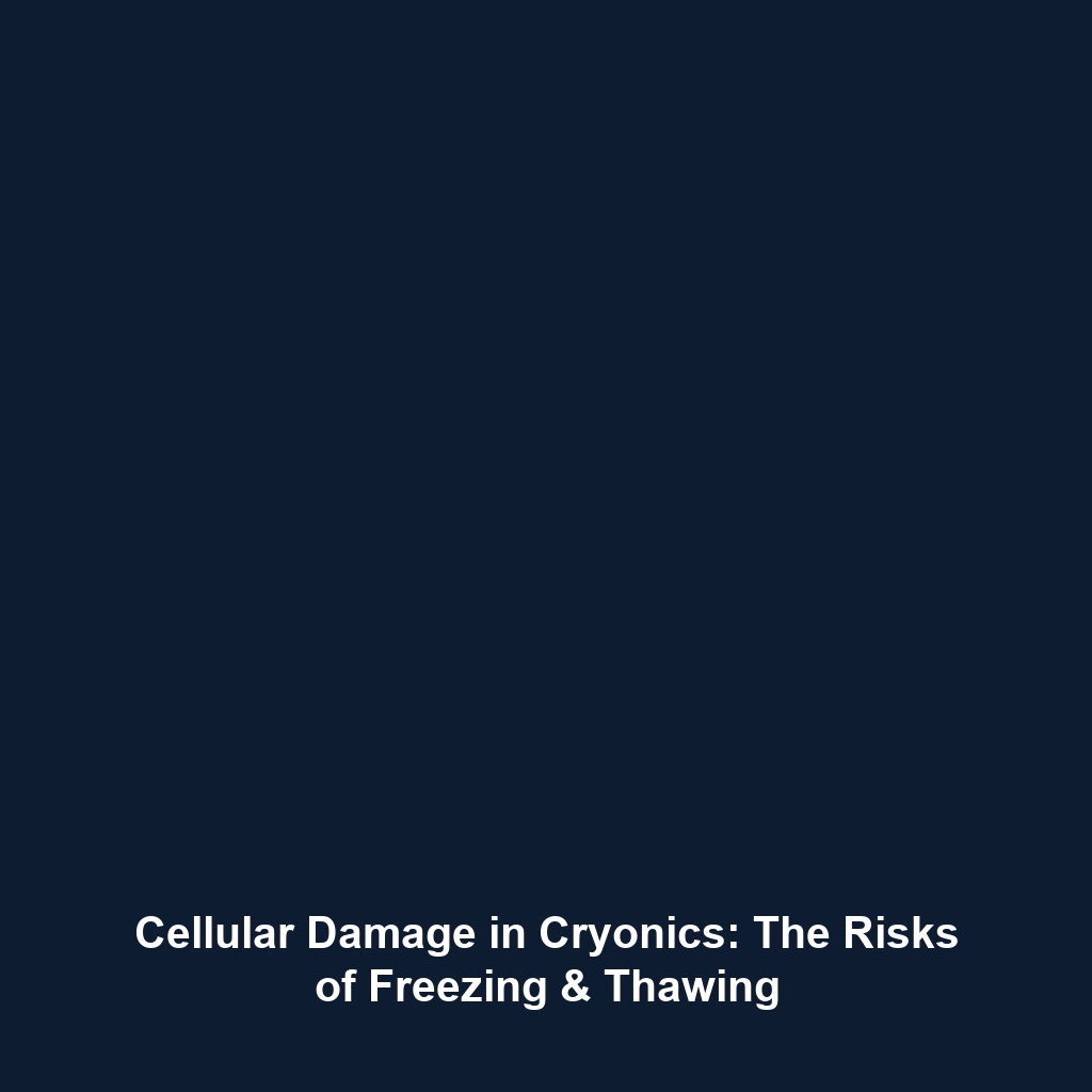 Cellular Damage in Cryonics: The Risks of Freezing & Thawing