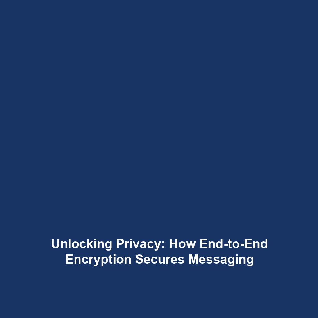 Unlocking Privacy: How End-to-End Encryption Secures Messaging