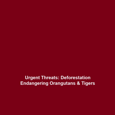 Urgent Threats: Deforestation Endangering Orangutans & Tigers