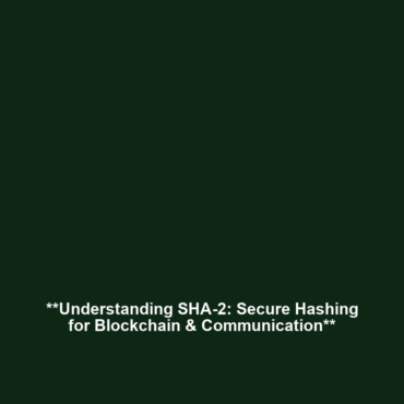 **Understanding SHA-2: Secure Hashing for Blockchain & Communication**