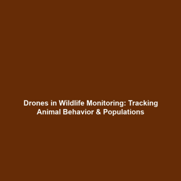 Drones in Wildlife Monitoring: Tracking Animal Behavior & Populations