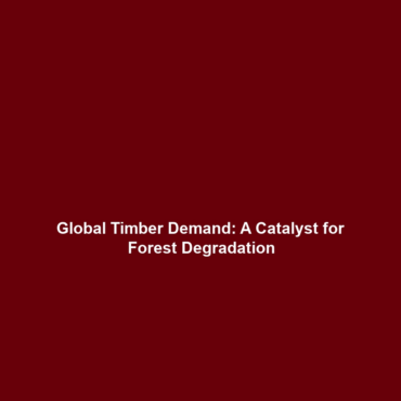 Global Timber Demand: A Catalyst for Forest Degradation