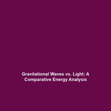 Gravitational Waves vs. Light: A Comparative Energy Analysis