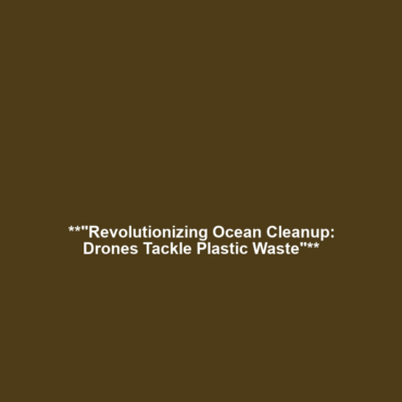 **”Revolutionizing Ocean Cleanup: Drones Tackle Plastic Waste”**