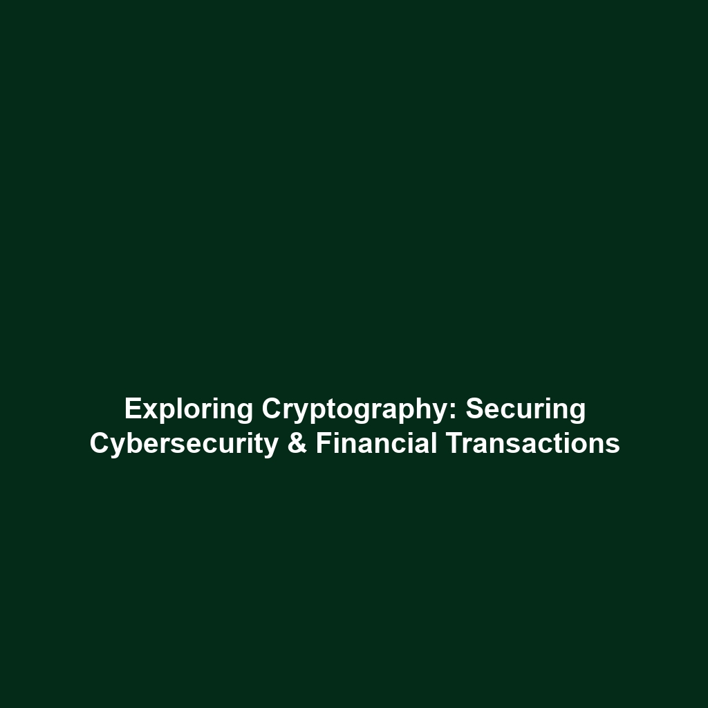 Exploring Cryptography: Securing Cybersecurity & Financial Transactions