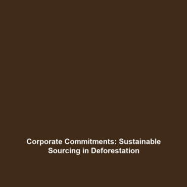 Corporate Commitments: Sustainable Sourcing in Deforestation