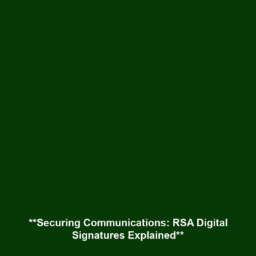 **Securing Communications: RSA Digital Signatures Explained**