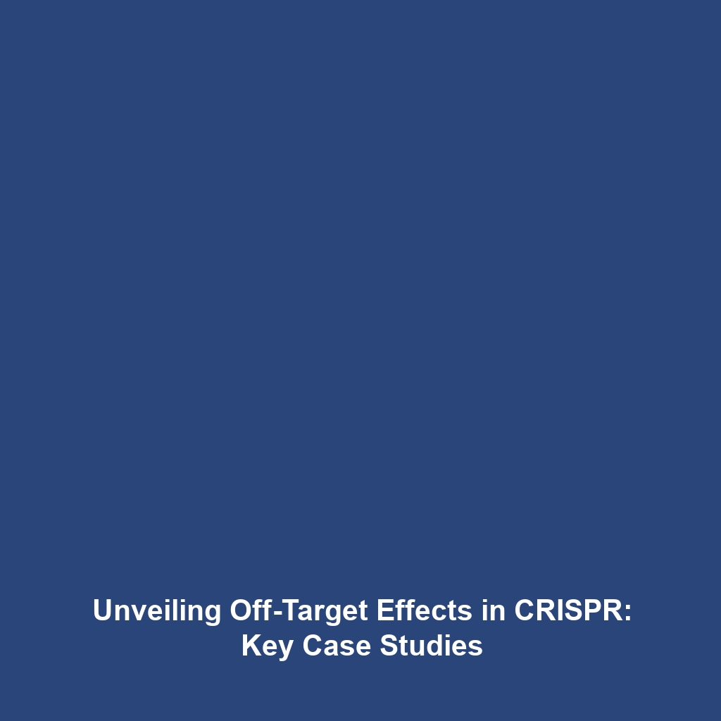 Unveiling Off-Target Effects in CRISPR: Key Case Studies