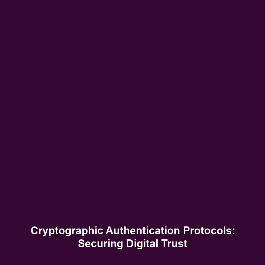 Cryptographic Authentication Protocols: Securing Digital Trust