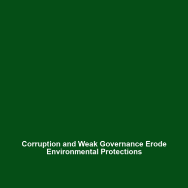 Corruption and Weak Governance Erode Environmental Protections