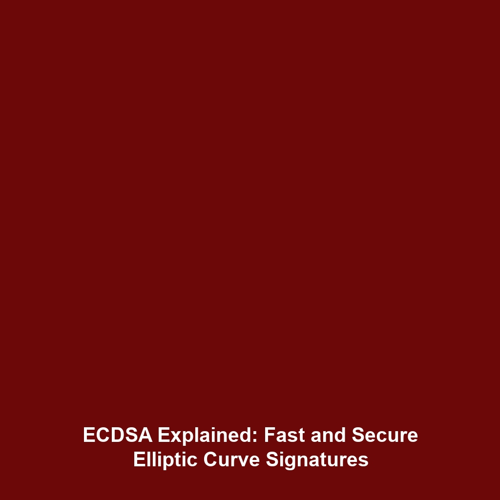 ECDSA Explained: Fast and Secure Elliptic Curve Signatures