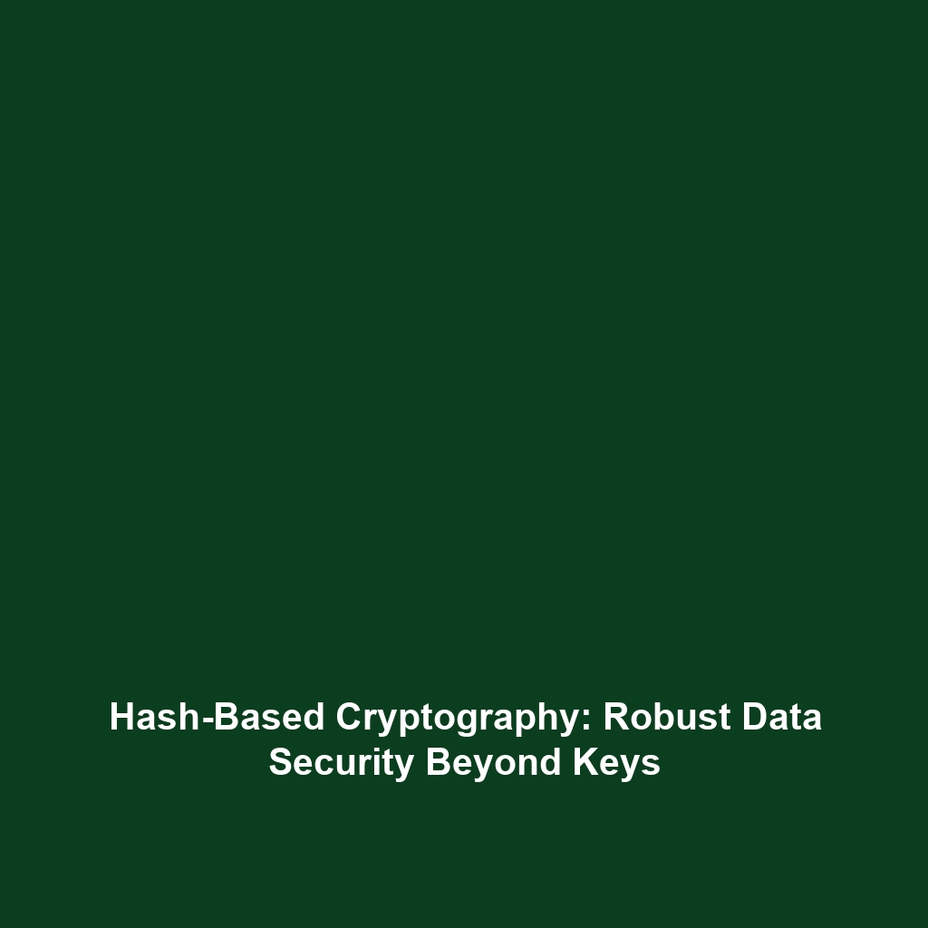 Hash-Based Cryptography: Robust Data Security Beyond Keys