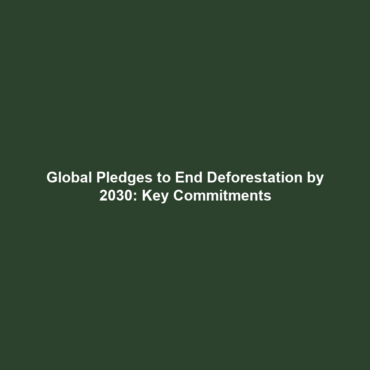 Global Pledges to End Deforestation by 2030: Key Commitments