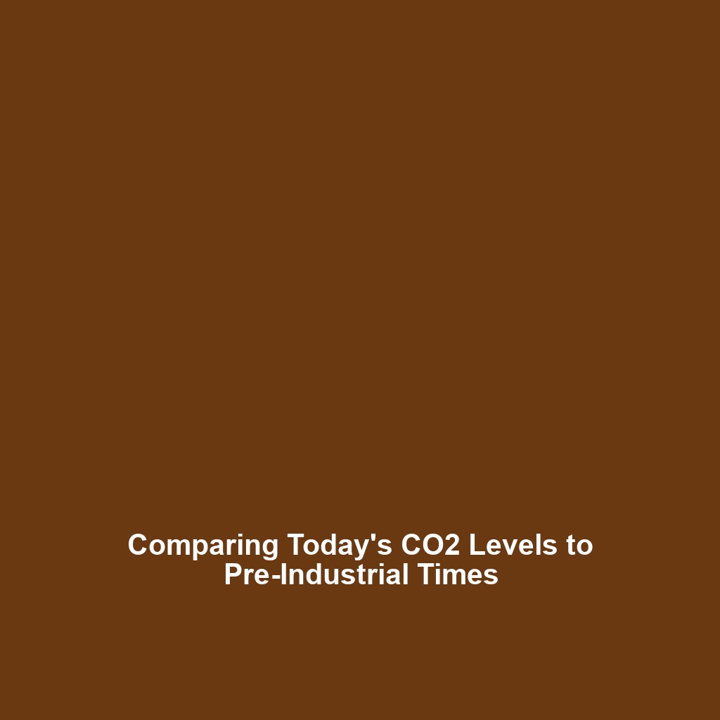 Comparing Today’s CO2 Levels to Pre-Industrial Times