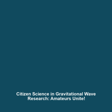 Citizen Science in Gravitational Wave Research: Amateurs Unite!