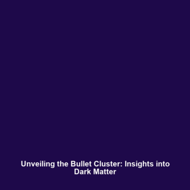 Unveiling the Bullet Cluster: Insights into Dark Matter