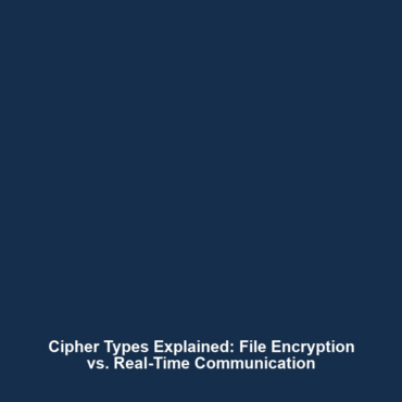 Cipher Types Explained: File Encryption vs. Real-Time Communication