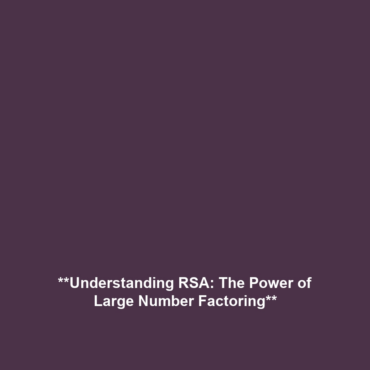 **Understanding RSA: The Power of Large Number Factoring**