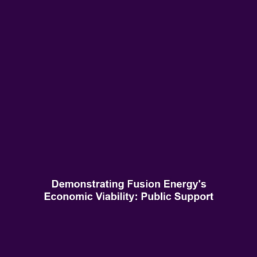 Demonstrating Fusion Energy’s Economic Viability: Public Support