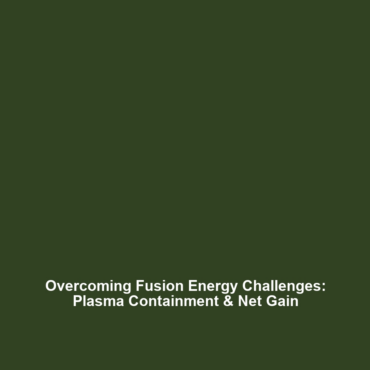 Overcoming Fusion Energy Challenges: Plasma Containment & Net Gain