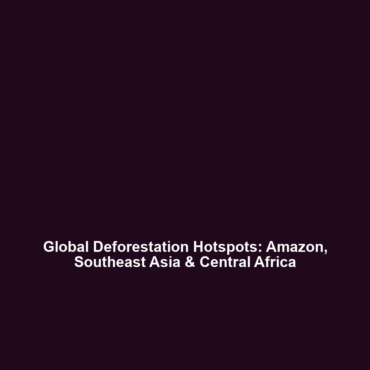 Global Deforestation Hotspots: Amazon, Southeast Asia & Central Africa