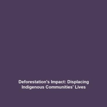 Deforestation’s Impact: Displacing Indigenous Communities’ Lives